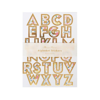 meri meri - sticker sheets 10 pack english garden alphabet - swanky boutique malta