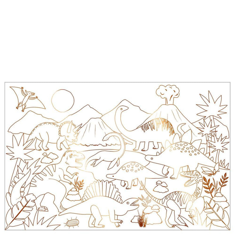 Colouring Posters, 2 Pack - Dinosaur Kingdom
