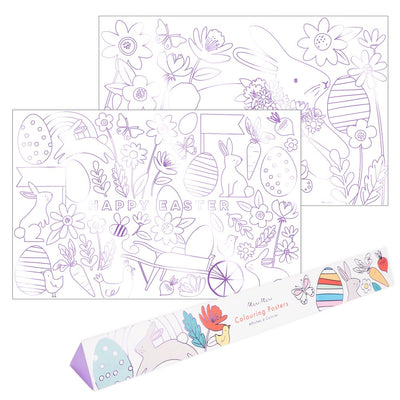 meri meri - colouring posters 2 pack bunny - swanky boutique malta