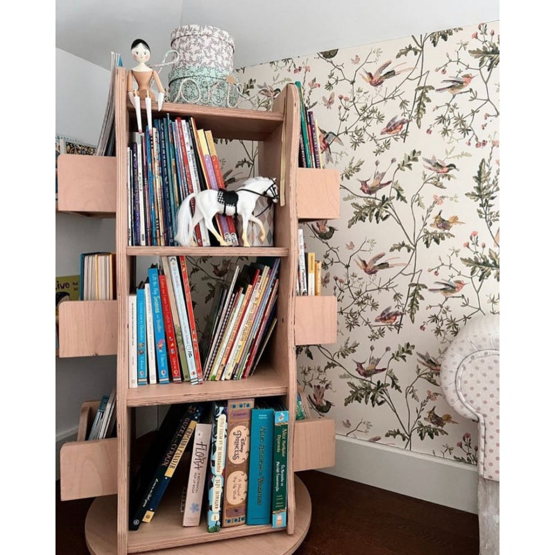 Bookcase, 360 Rotating Library - Natural