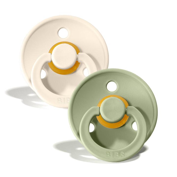 BIBS Pacifiers 2-pack, Size 2 (6+ months)- Ivory & Sage Swanky Boutique
