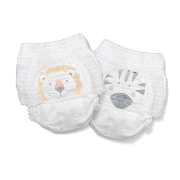 Kit & Kin - eco Nappy Pants (pull ups), Size 5 Zebra & Lion - 12-17kg+ (20 pack) - swanky boutique malta