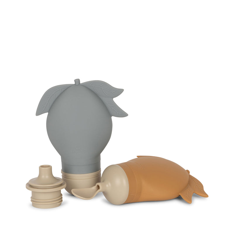 Smoothie Silicone Bag, Including Spoon and Cap (2 Pack)