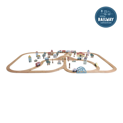 Little Dutch - Railway Train XL Set 107pieces Starter Kit - Swanky Boutique