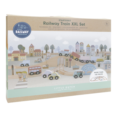 Little Dutch - Railway Train XL Set 107pieces Starter Kit - Swanky Boutique