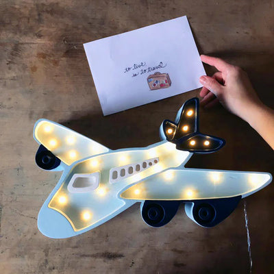 Lamp Night Light, Plane - Light Blue