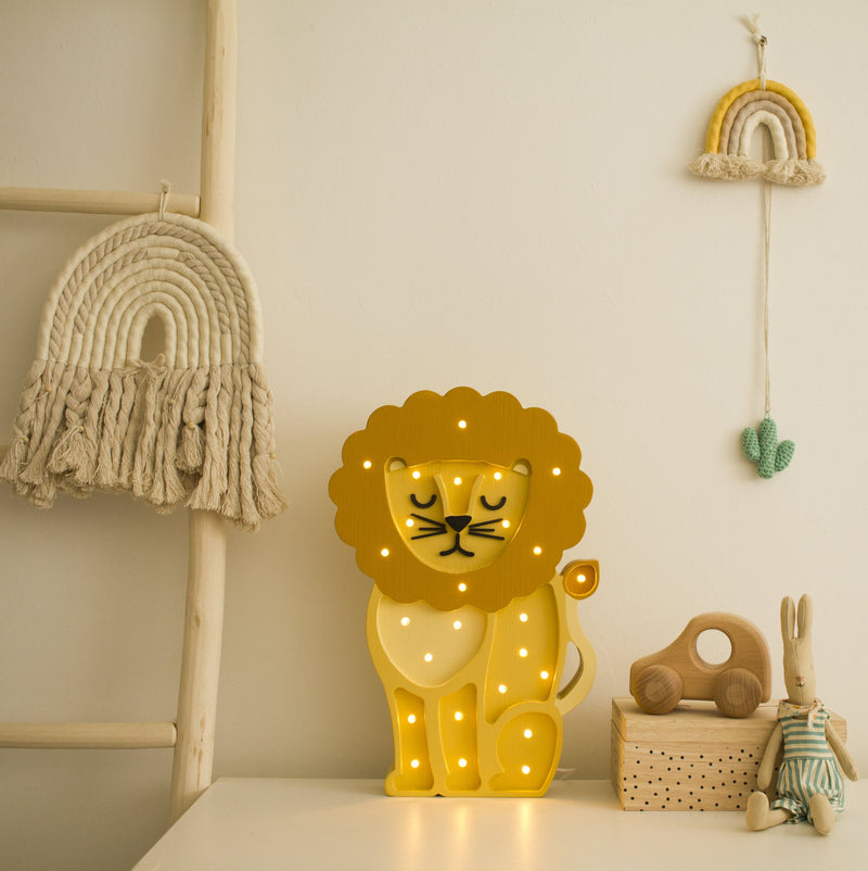 Lamp Night Light, Lion - African Yellow