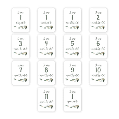 First Year Kit - Milestone Swaddle + 14 Cards - 'All You Need is Love'