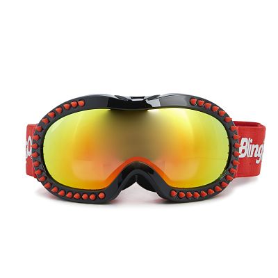 Bling2o - Ski Goggles Black with Red Spikes 3-16 Years - Swanky Boutique