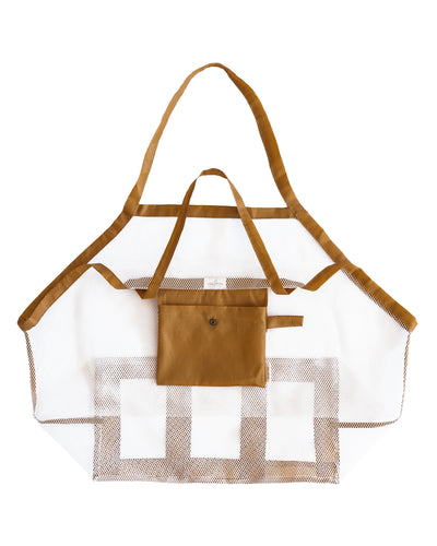 mrs ertha - Mesh XL Beach Bag, Adults - Honey Mustard - swanky boutique malta