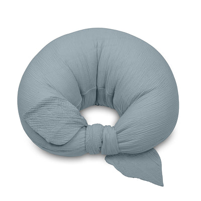 Nursing Pillow, Organic Cotton - Lead Blue