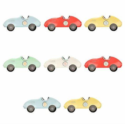 meri meri - plates pack of 8 race cars - swanky boutique malta
