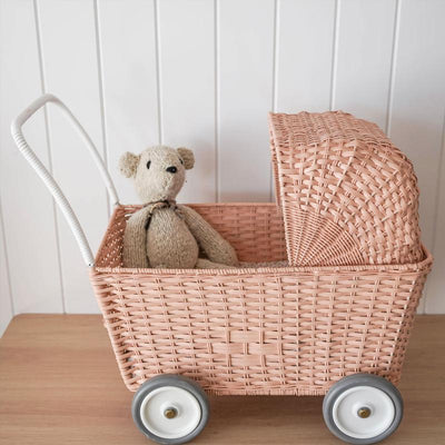Strolley, Rattan - Rose Pink