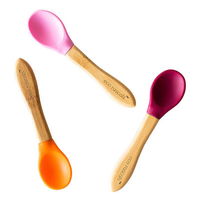eco rascals - spoons 3 pack bamboo & silicone - swanky boutique malta