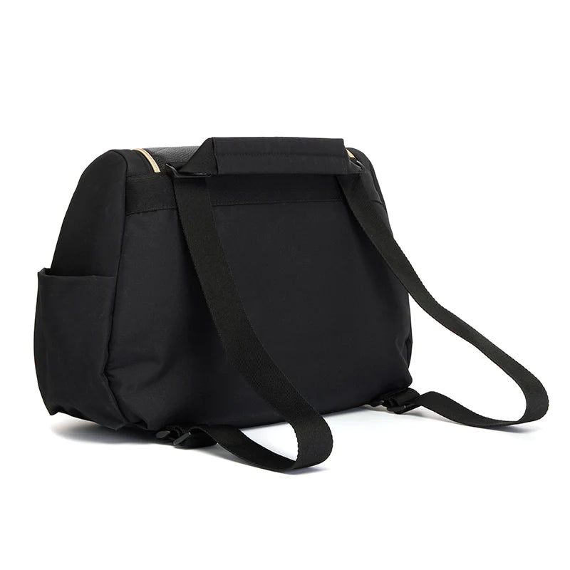 Babymel - Changing Bag Pippa Vegan Leather Convertible Backpack Black - Swanky Boutique