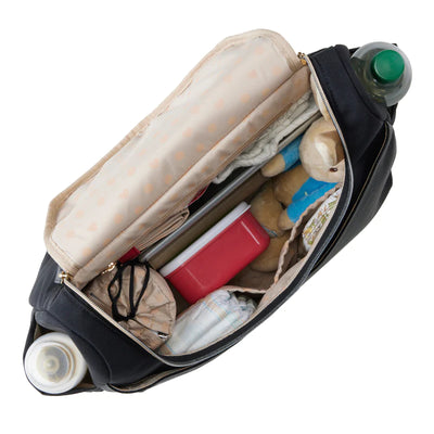 Babymel - Changing Bag Pippa Vegan Leather Convertible Backpack Black - Swanky Boutique