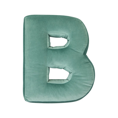 Betty's Home - Pillow Velour Letter B Mint - Swanky Boutique