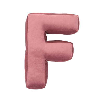 Betty's Home - Pillow Velour Letter F Rose - Swanky Boutique