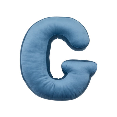 Betty's Home - Pillow Velour Letter G Blue - Swanky Boutique