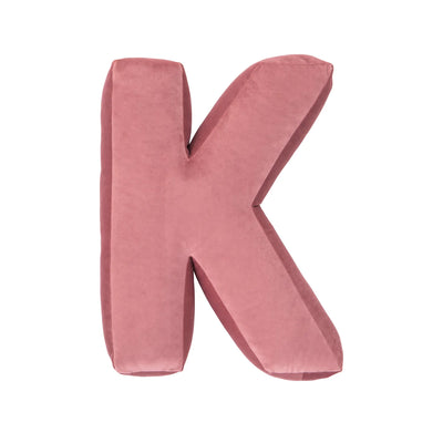 Betty's Home - Pillow Velour Letter K Rose - Swanky Boutique