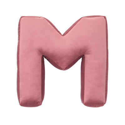 Betty's Home - Pillow Velour Letter M Rose - Swanky Boutique
