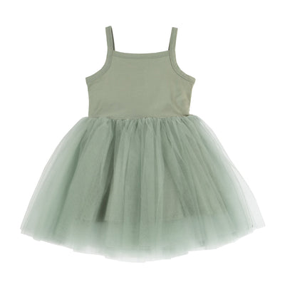 Bob & Blossom - Tutu Dress Cotton Sage Green - Swanky Boutique