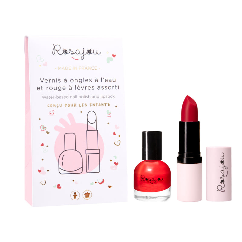 Makeup Gift Set, Lipstick & Nail Polish DUO - Madame Red