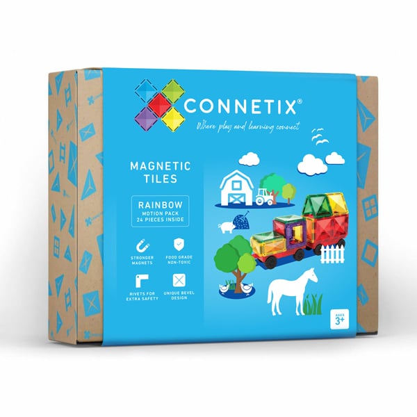 Connetix - Magnetic Tiles Rainbow Motion Pack (24 Pieces) - Swanky Boutique