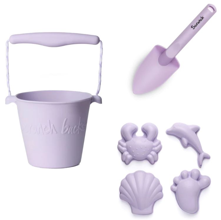 scrunch - Beach Bucket, Foldable - Dusty Purple - swanky boutique malta