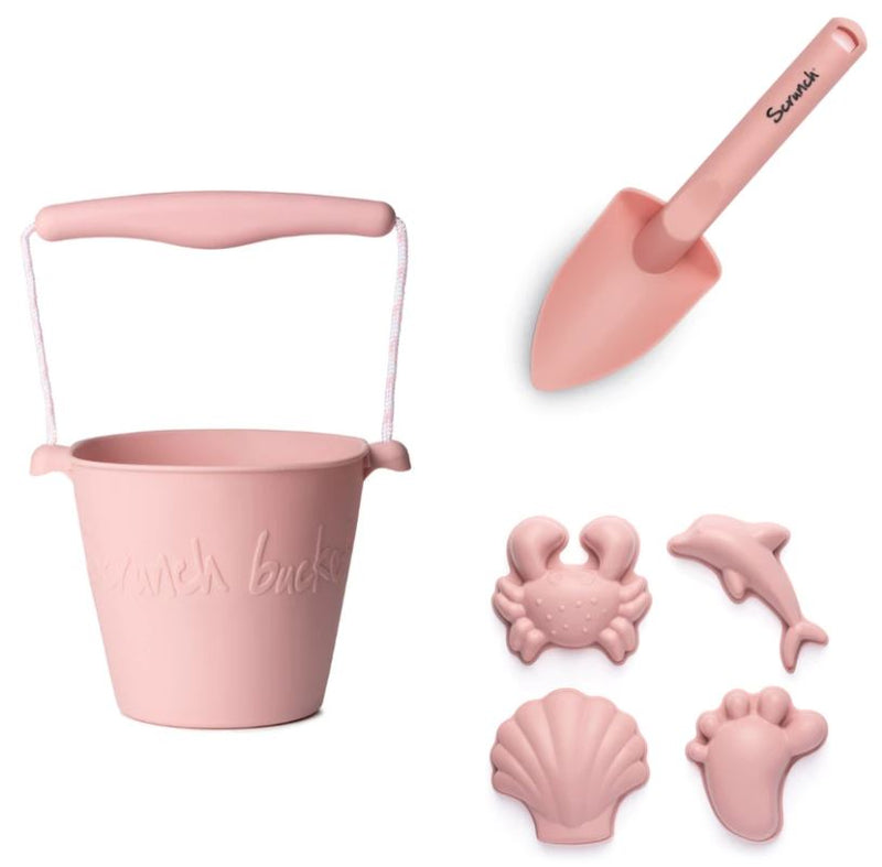 scrunch - Beach Bucket, Foldable - Dusty Rose - swanky boutique malta