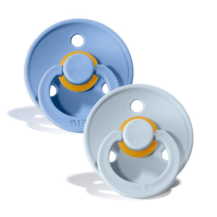 Pacifiers 2-pack, Size 1 (0+ months) - Sky Blue & Baby Blue