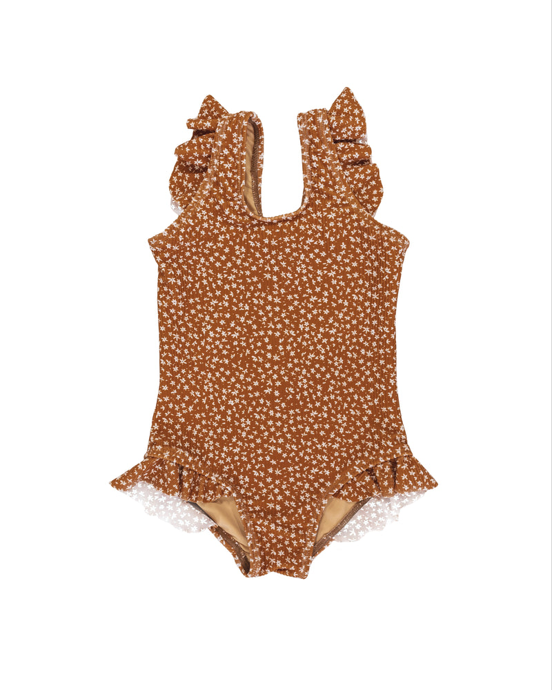 mrs ertha - Swimsuit with Frills - Flowers (Organic) - swanky boutique malta