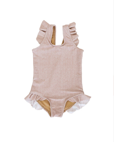 mrs ertha - Swimsuit with frills, Organic - Indy (UPF 50+) - swanky boutique malta