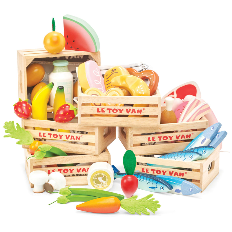 Le Toy Van - Vegetables 5 a Day Incl Crate - Swanky Boutique