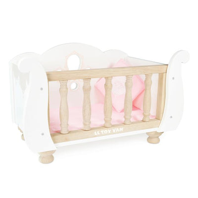 Le Toy Van - Dolls Cot Bed Sleigh White - Swanky Boutique 