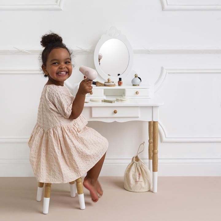 Le Toy Van - Dressing Table & Stool Wooden White Natural - Swanky Boutique