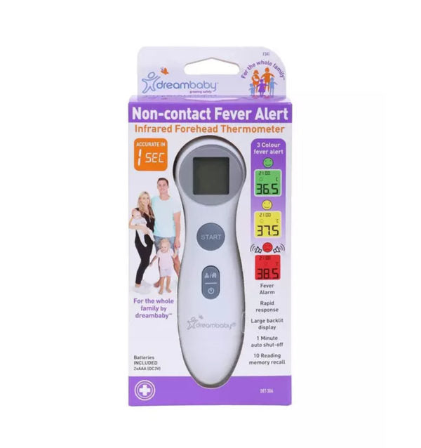 dreambaby - infrared no contact forehead thermometer batteries included - swanky boutique malta