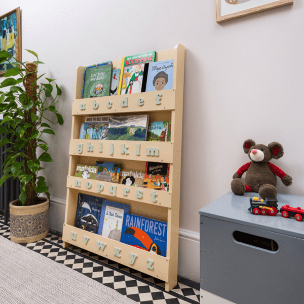 tidy books - Bookcase - Natural with Sage Alphabet - swanky boutique malta