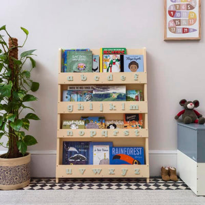 tidy books - Bookcase - Natural with Sage Alphabet - swanky boutique malta