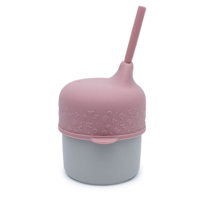 We Might Be Tiny - Sippie Lid and Mini Straw Set Dusty Rose - Swanky Boutique