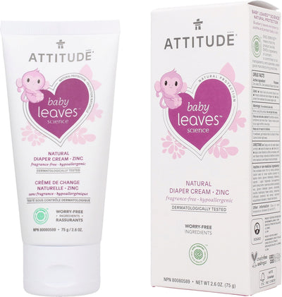 Attitude - Baby Natural Diaper Cream with Zinc Fragrance Free 75ml - Swanky Boutique