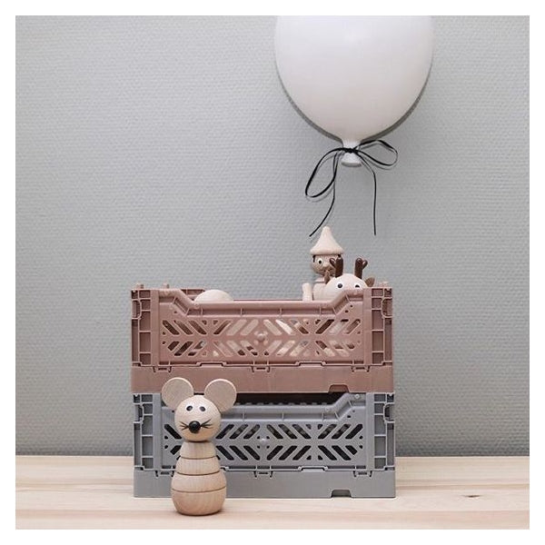 Storage Box, Folding Crate - Grey, Various Sizes