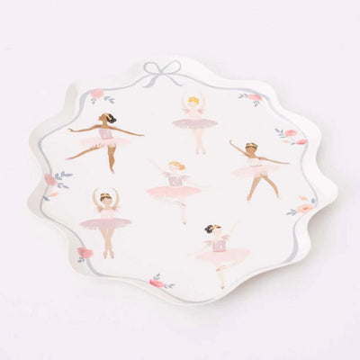 meri meri - plates fsc paper pack of 8 ballerina - swanky boutique malta