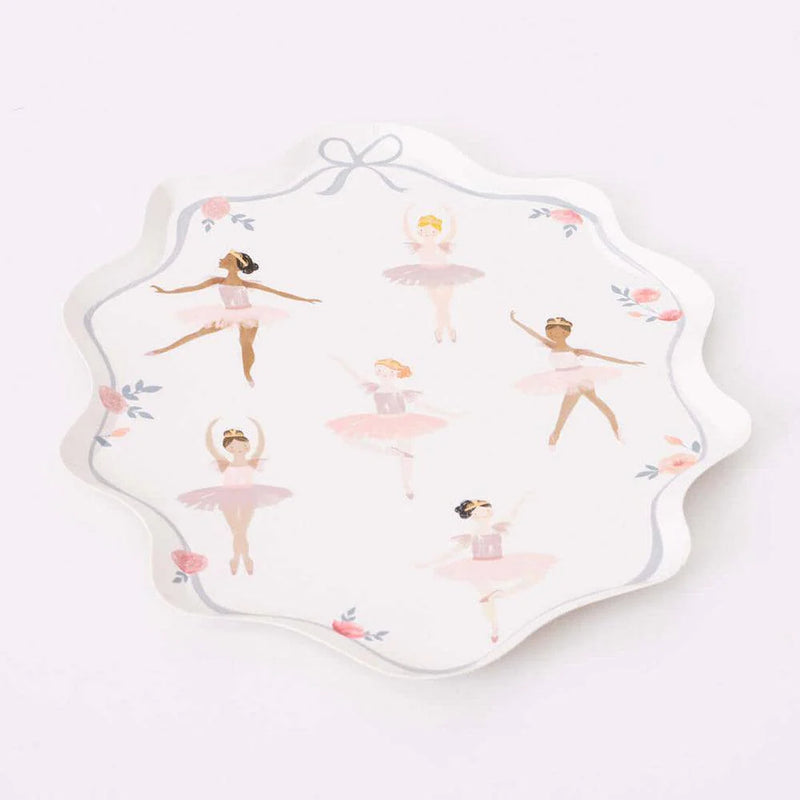 meri meri - plates fsc paper pack of 8 ballerina - swanky boutique malta