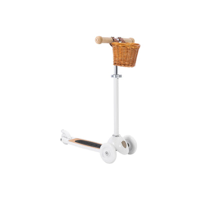 Banwood - Scooter with front basket White (3+ Years) - Swanky Boutique