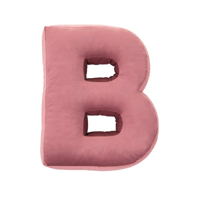 Betty's Home - Pillow Velour Letter B Rose - Swanky Boutique