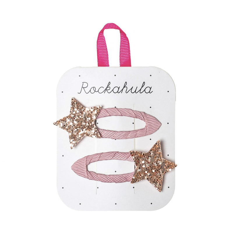 rockahula kids - Hair Accessories, Clips - Starlight, Glitter Pink - swanky boutique malta