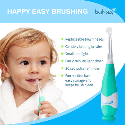 Brush Baby - Toothbrush Electric BabySonic 0-3 Years Teal - Swanky Boutique