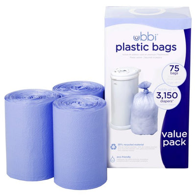 ubbi - Plastic Bags for Ubbi Diaper Bin, 3-Pack of 25 Plastic Bags - swanky boutique malta