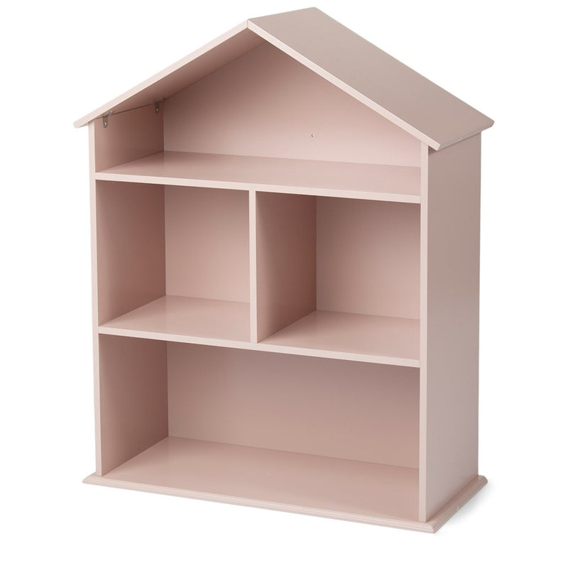 Bookshelf, House Shape - Light Pink